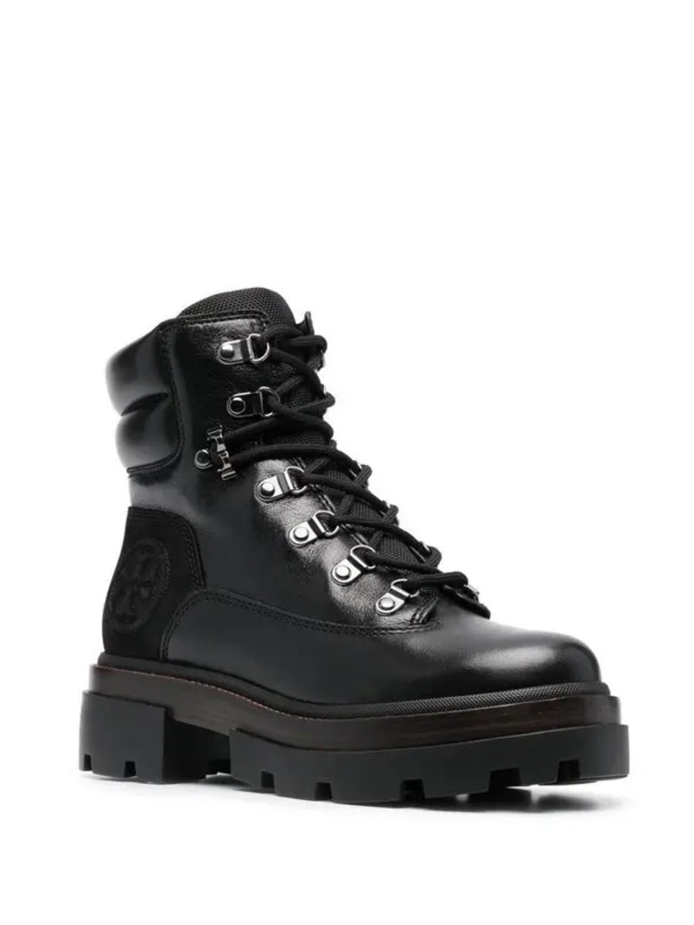 Tory Burch Miller Lug Hiker Boot Perfect Black Leather Size 9 MSRP $488